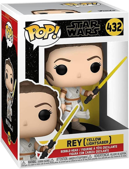 FUNKO POP STAR WARS 9 REY LIGHTSABER YELLOW 432