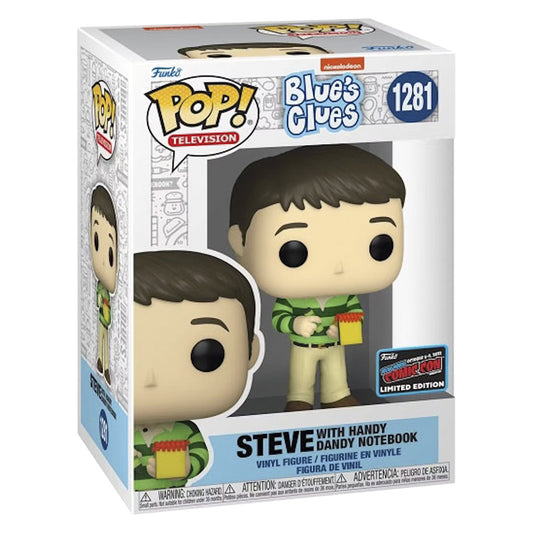 FUNKO POP BLUES CLUES STEVE W/HANDY DANDY NOTEBOOK *NYCC 2022* 1281