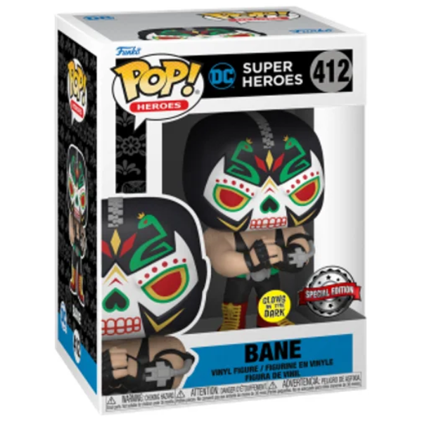 FUNKO POP HEROES DIA DE LOS DC EXCLUSIVE - BANE 412 (GLOWS IN THE DARK)