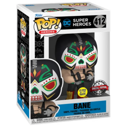 FUNKO POP HEROES DIA DE LOS DC EXCLUSIVE - BANE 412 (GLOWS IN THE DARK)