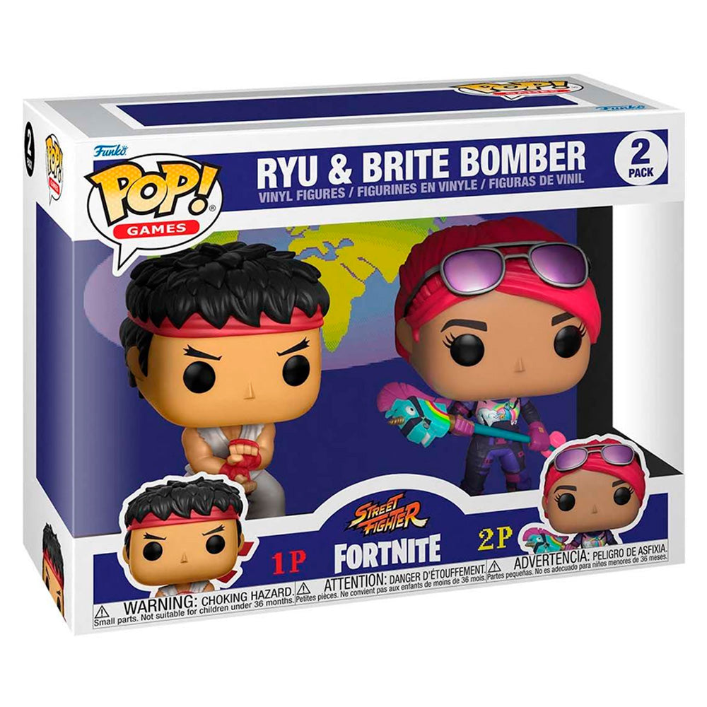 FUNKO POP FORTNITE 5 RYU AND BRITE BOMBER 2PACK