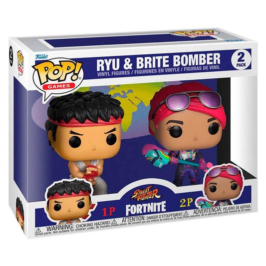 FUNKO POP FORTNITE 5 RYU AND BRITE BOMBER 2PACK