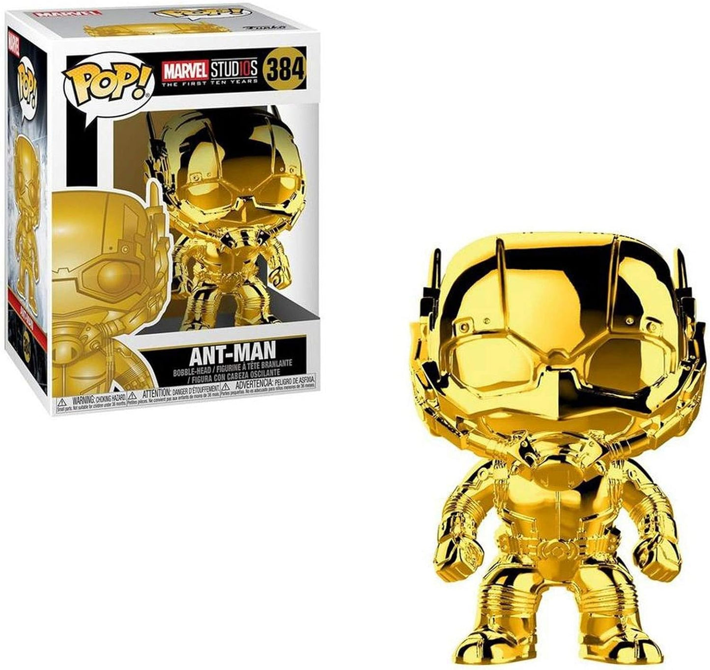 FUNKO POP MARVEL THE FIRST TEN YEARS (CHROME GOLD) - ANT-MAN 384