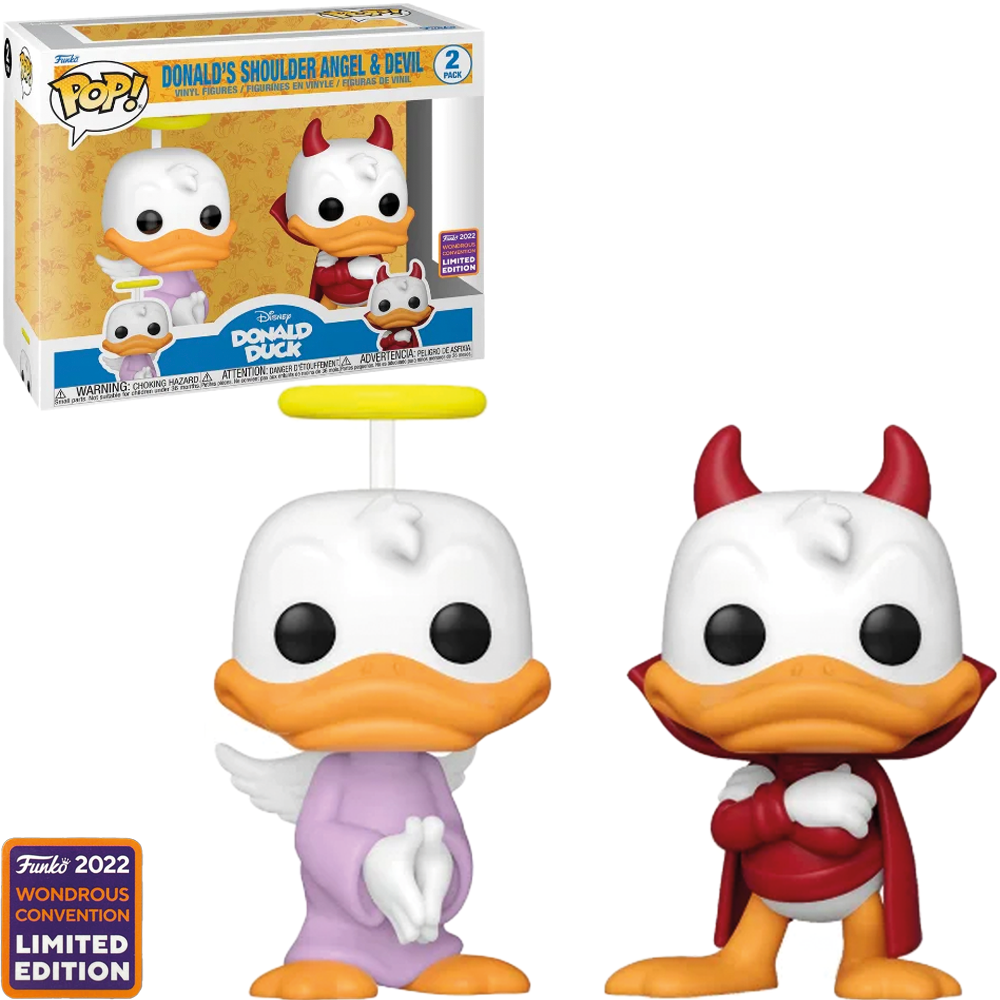 FUNKO POP DISNEY DONALD DUCK - DONALDS SHOULDER ANGEL & DEVIL