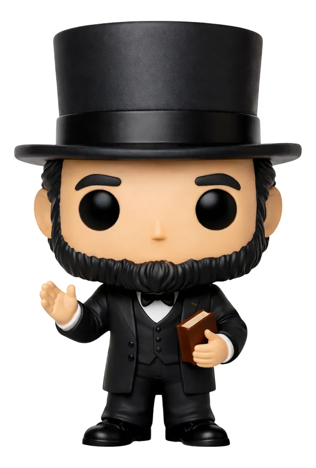 Abraham Lincoln Personalizado em 3D Estilo Pop