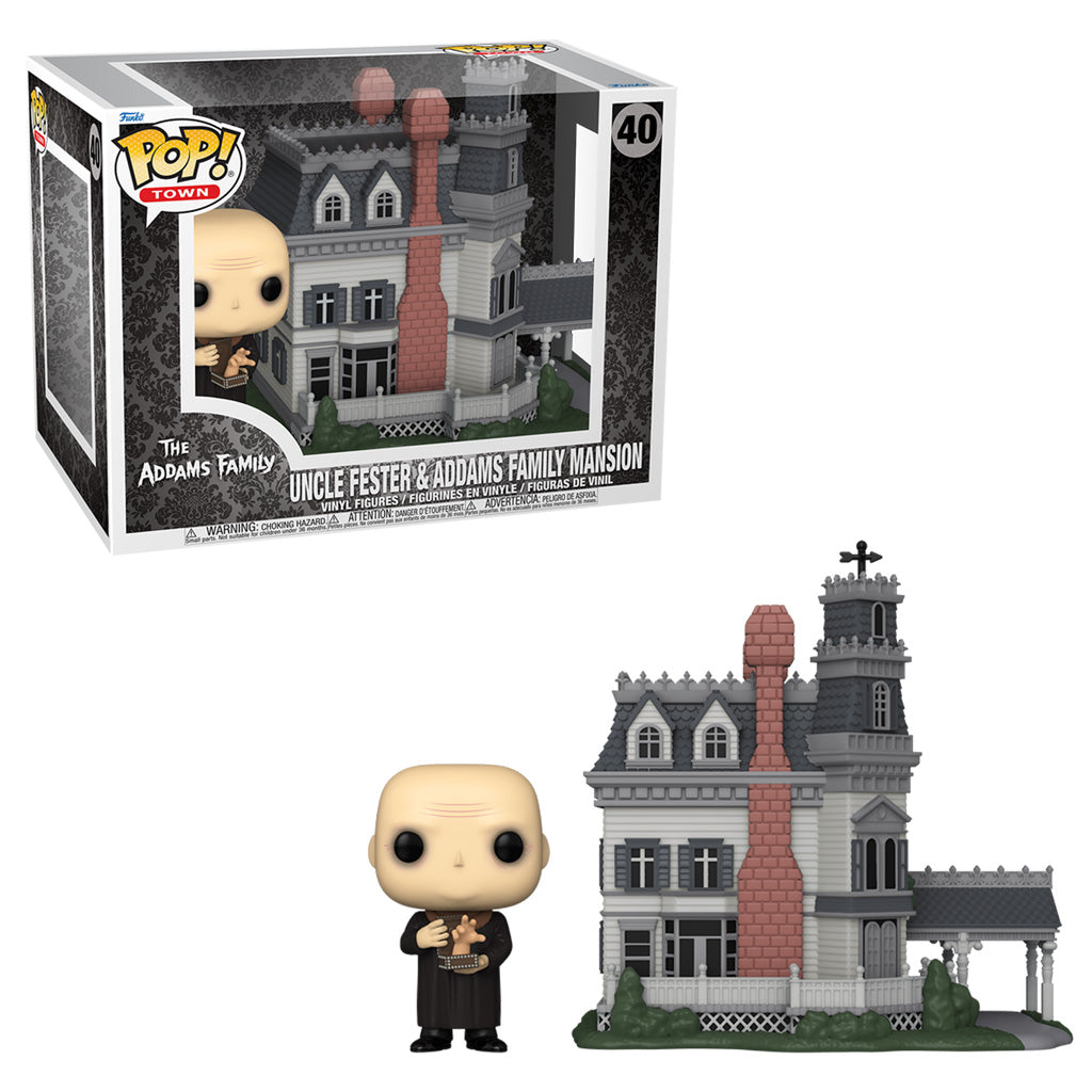 FUNKO POP THE ADDAMS FAMILY *TOWN* UNCLE FESTER & ADDAMS MANSION 40