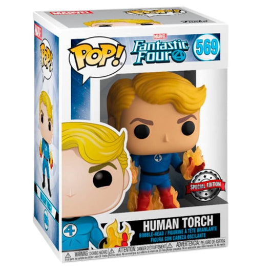 FUNKO POP MARVEL FANTASTIC FOUR 4 HUMAN TORCH TRANSITI *EX* 569
