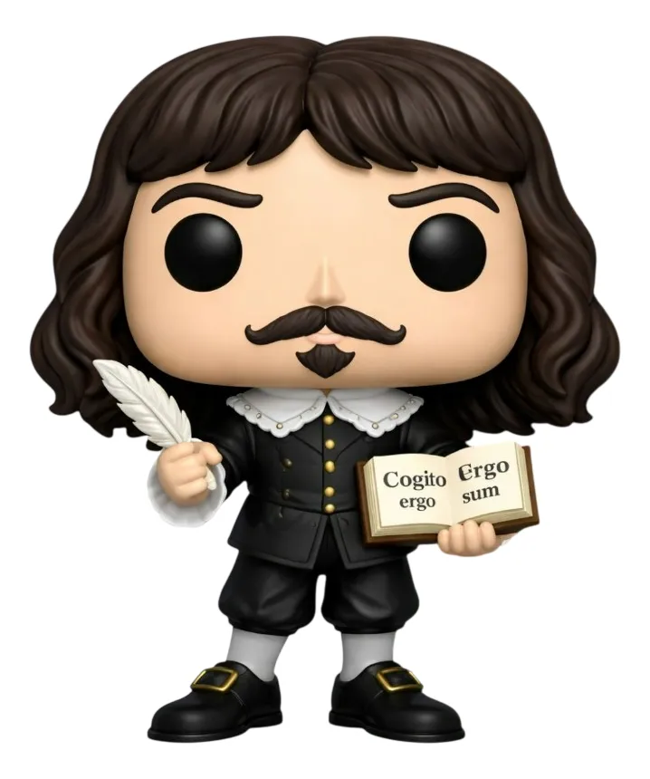 René Descartes Personalizado em 3D Estilo Pop