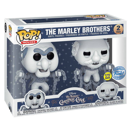 FUNKO POP MOVIES THE MUPPET CHRISTMAS CAROL EXCLUSIVE - THE MARLEY BROTHERS 2-PACK (GLOWS IN THE DARK)