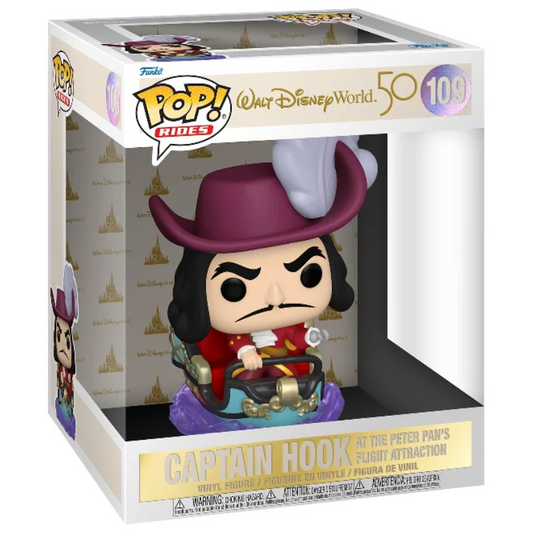 FUNKO POP DISNEY RIDES WALT DISNEY WORLD 50TH ANNIVERSARY - CAPTAIN HOOK AT THE PETER PAN'S FLIGHT ATTRACTION 109