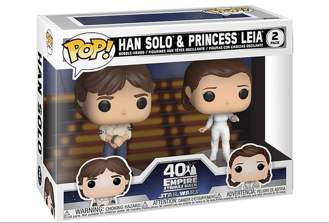 FUNKO POP STAR WARS EMPIRE STRIKES BACK 40 YEARS - HAN SOLO AND PRINCESS LEIA (2 PACK)