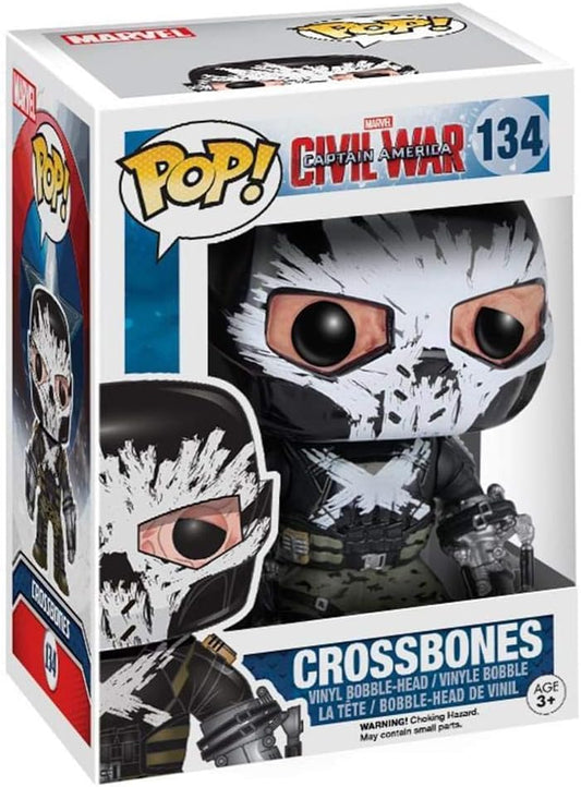 FUNKO POP MARVEL CAPTAIN AMERICA CIVIL WAR EXCLUSIVE - CROSSBONES (BATTLE DAMAGE) 140