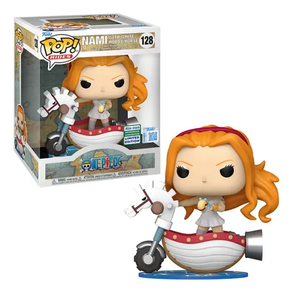 FUNKO POP ONE PIECE RIDES NAMI WITH WHITE HOBBY HORSE 128