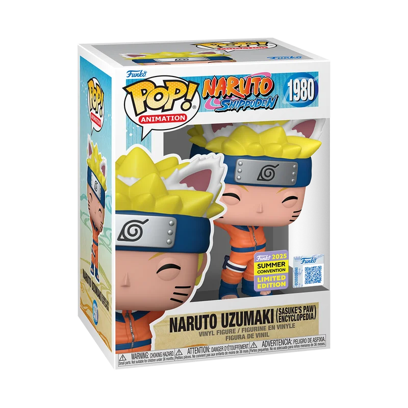 FUNKO POP ANIMATION NARUTO SHIPPUDEN - NARUTO UZUMAKI (SASUKE'S PAW ENCYCLOPEDIA) 1980