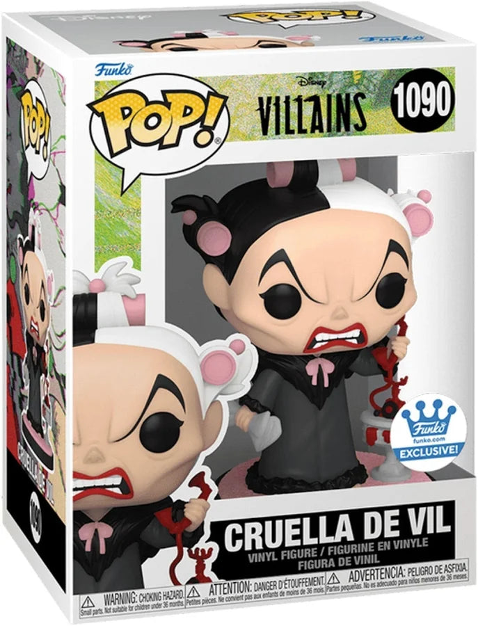 FUNKO POP DISNEY VILLAINS CRUELLA DE VIL HOLDING PHONE *EX* 1090