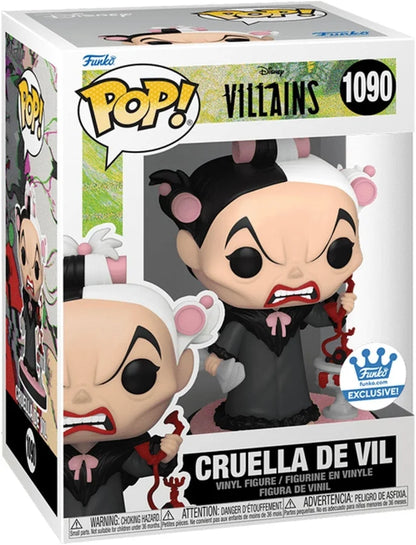 FUNKO POP DISNEY VILLAINS CRUELLA DE VIL HOLDING PHONE *EX* 1090