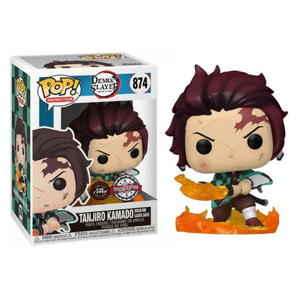 FUNKO POP CHASE DEMON SLAYER EXCLUSIVE - TANJIRO KAMADO (HINOKAMI KAGURA DANCE GLOWS IN THE DARK) 874