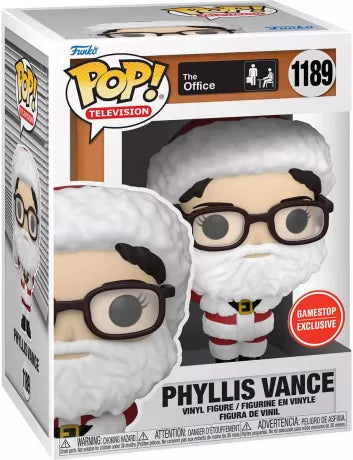 FUNKO POP THE OFFICE PHYLLIS VANCE W/SANTA *EX* 1189